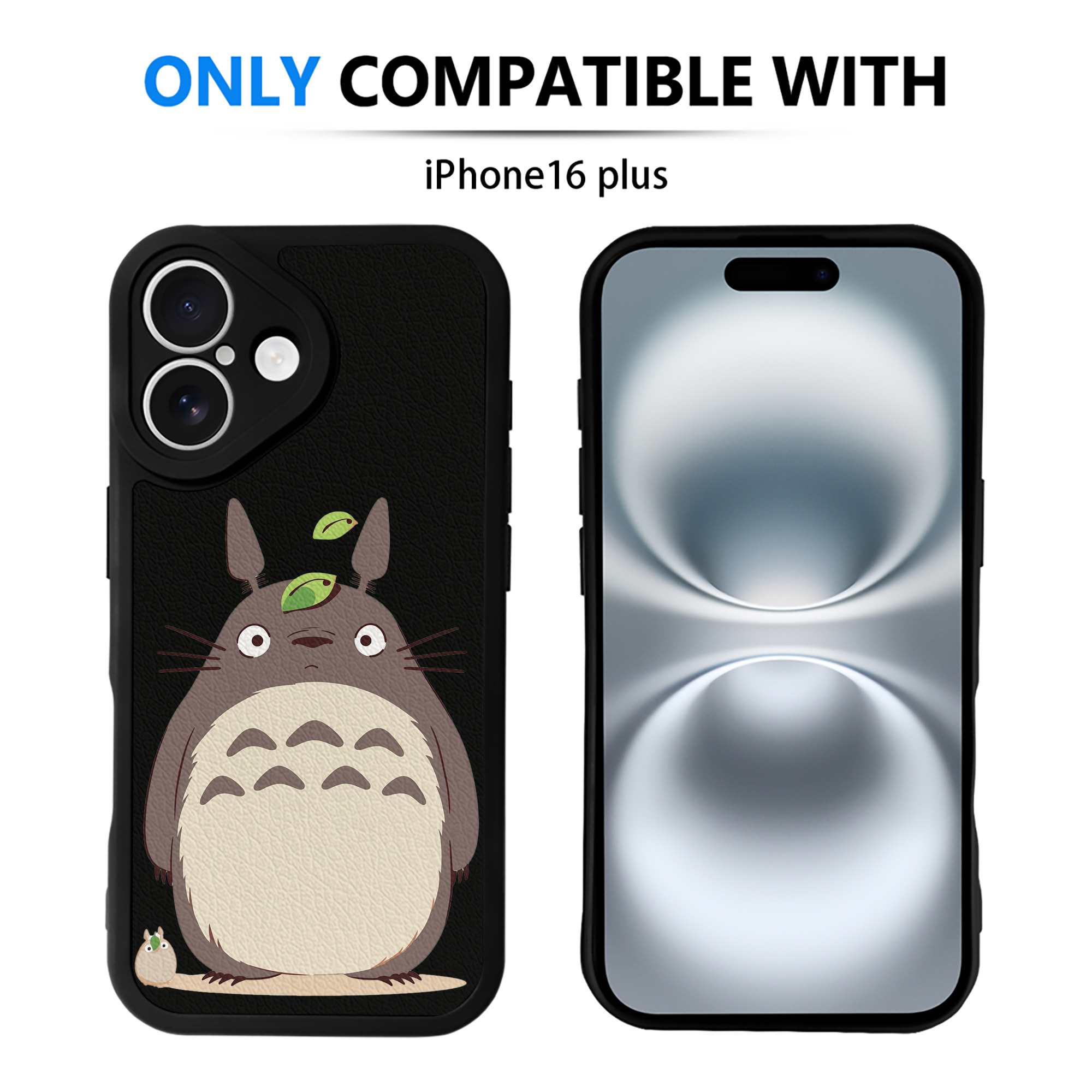 （画像用） となりのトトロ 草壁メイ 草壁サツキ My Neighbor Totoro Satsuki Kusakabe Mei Kusakabe 【iPhone 16シリーズ対応】シリコンスマホケース（レザー調） 材質：シリコン